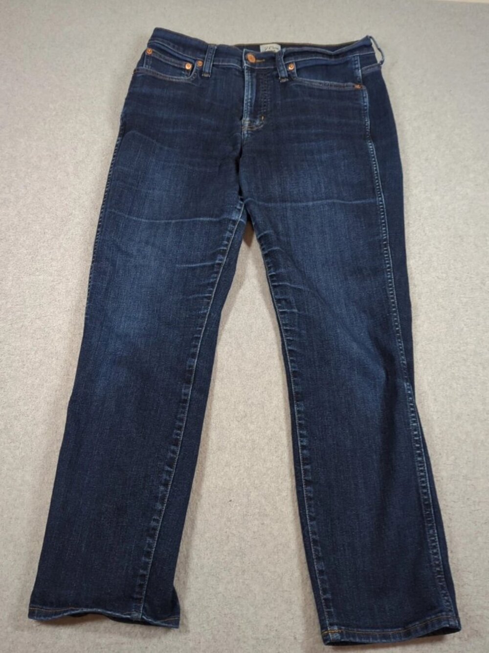 J Crew Vintage Straight Jeans Women's 29 (Fit 30x27) Blue Mid Rise Stretch